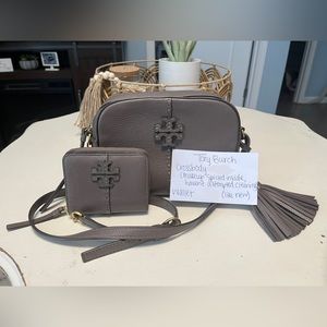 Tory Burch McGraw camera bag + wallet